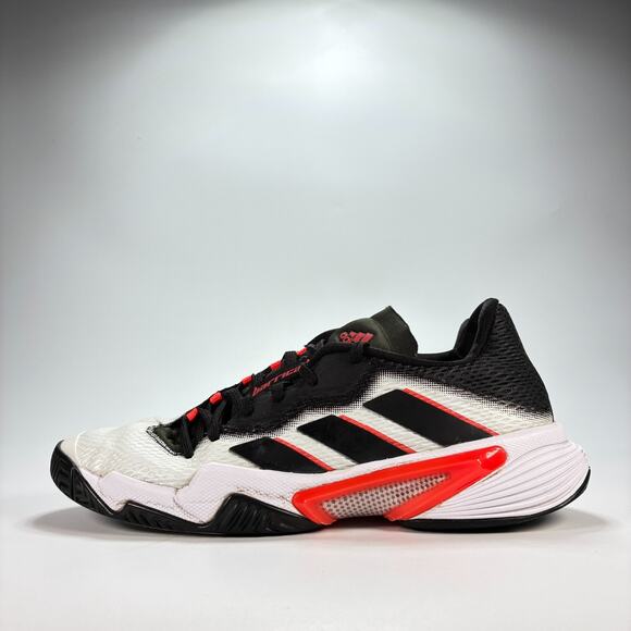 Adidas Barricade White Black Lace Up Tennis Shoes Sneakers GW2964 Men's Size 7 - Picture 4 of 10